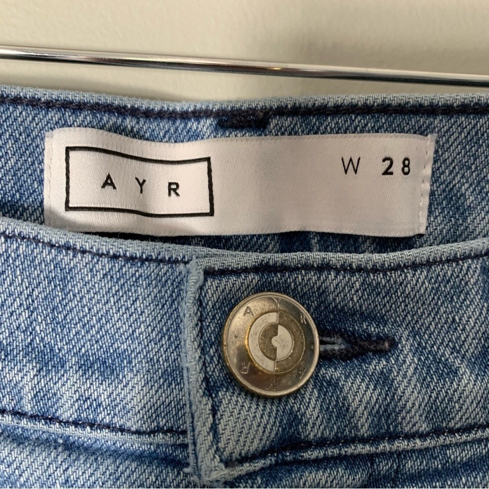 AYR The Bomb Jeans Light Wash High Rise Straight Leg‎ Denim Blue W 28 - Picture 6 of 14